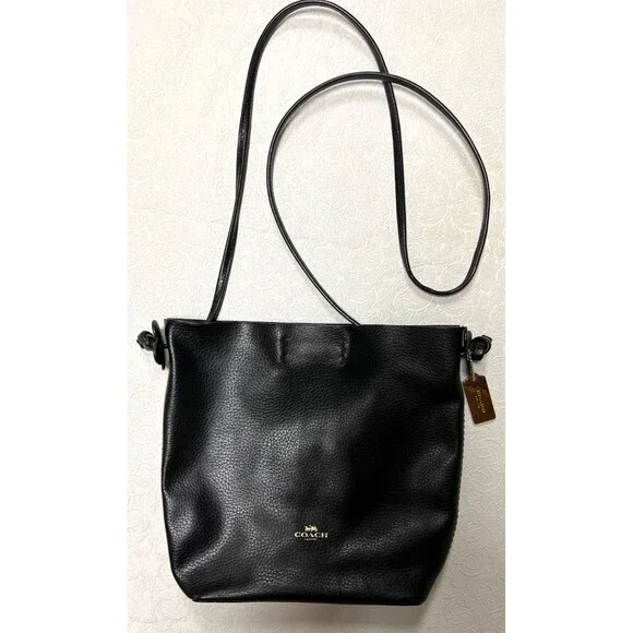 Coach Black Pebble Leather Derbies COACH® | Soft Derby main image 3
